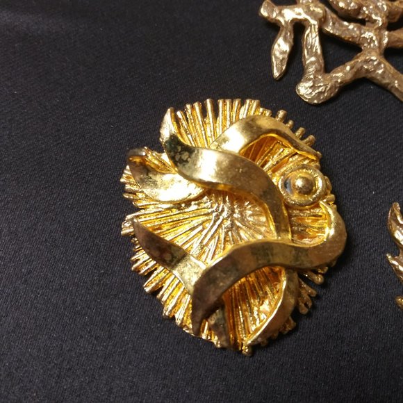 Judaica Art Set of 5 Brooches Signed - Picture 2 of 16